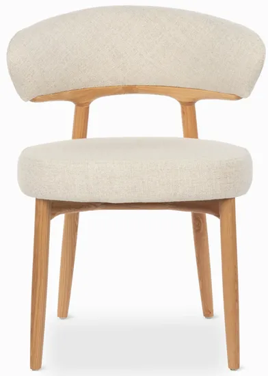 Стул Dublin деревянный каркас, мягкое сиденье и спинка бежевая рогожка