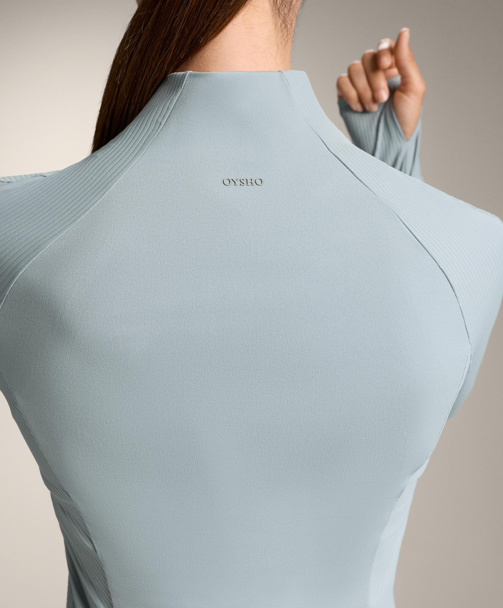 Oysho Куртка из высокотехнологичной ткани, светло-голубой