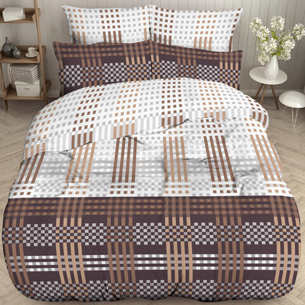 Комплект постельного белья "ВЛ. ШАХМАТКА", бязь, 100% хлопок, Россия.