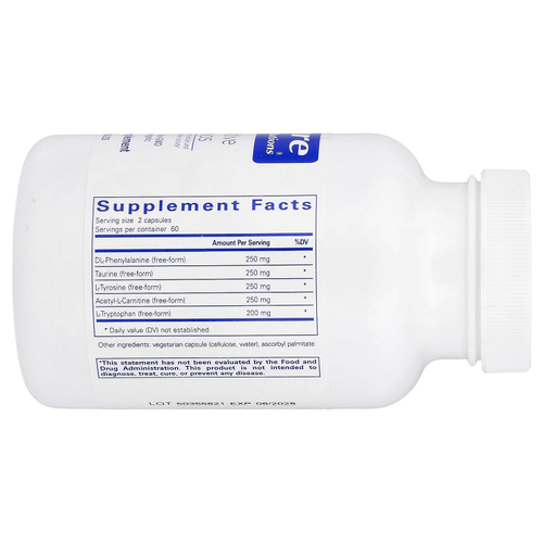 Pure Encapsulations, Cognitive Aminos, 120 Capsules