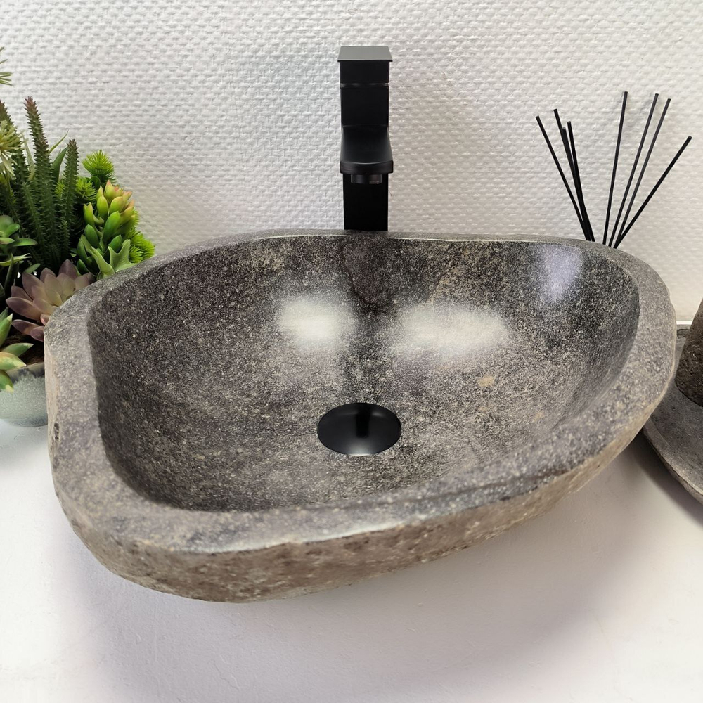 Раковина из речного камня RS-63860 (45*40*14) 0121