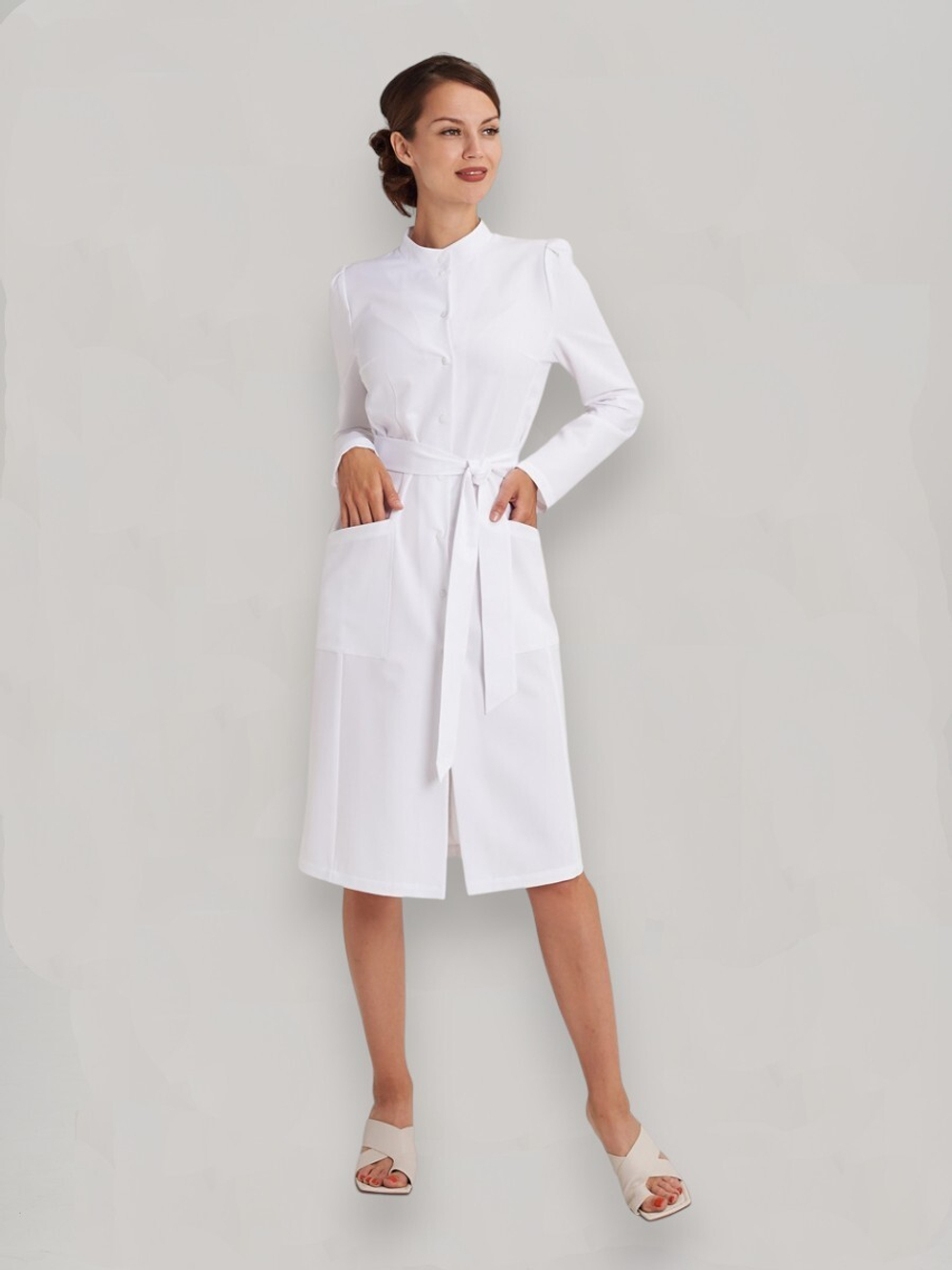 Халат медицинский женский | Х-261 кб клеон стрейч