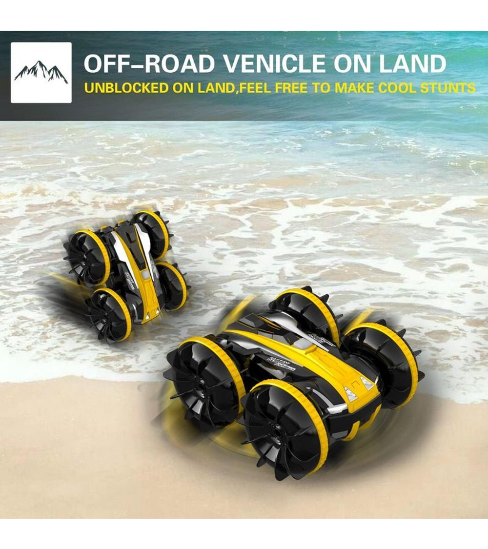 Радиоуправляемый перевертыш-амфибия Volantex RC желтый 4WD 2.4G 1/20 RTR