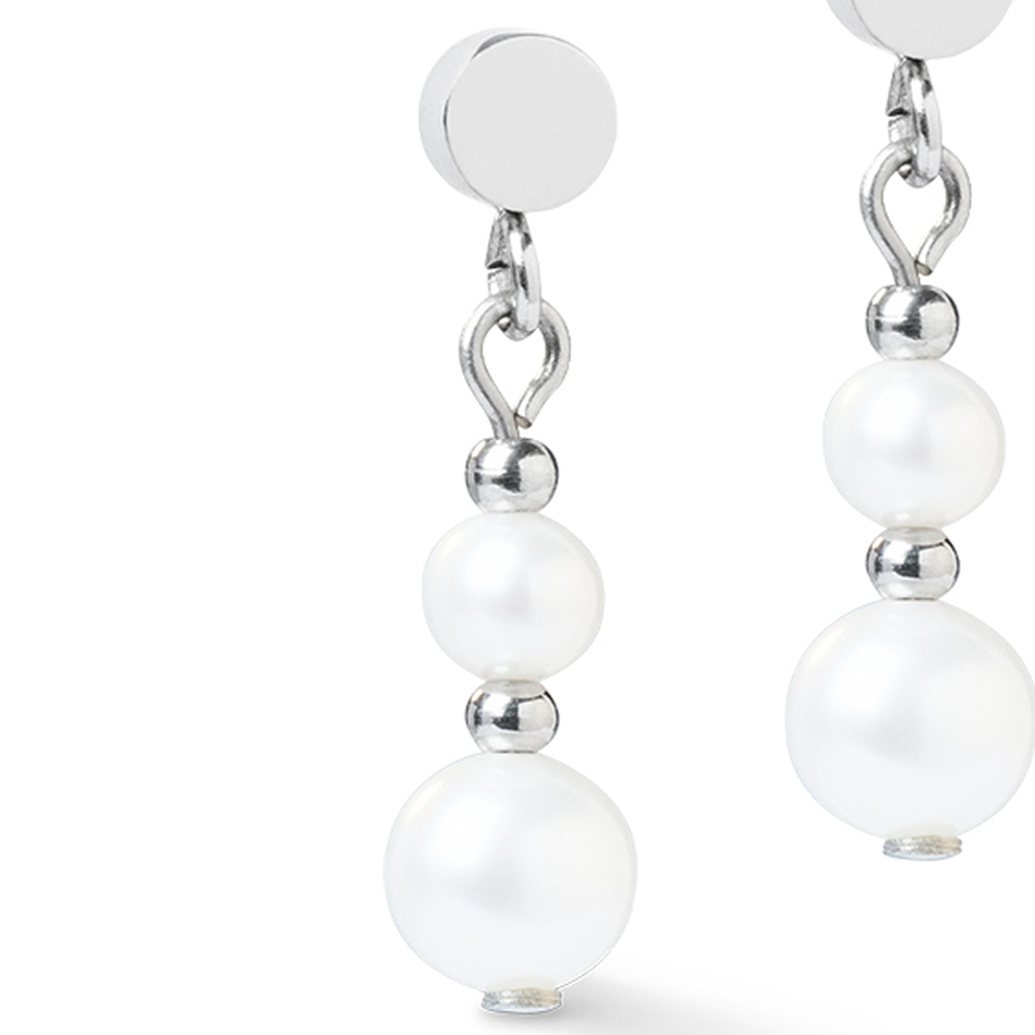 Серьги Coeur de Lion White-Silver 1137/21-1417