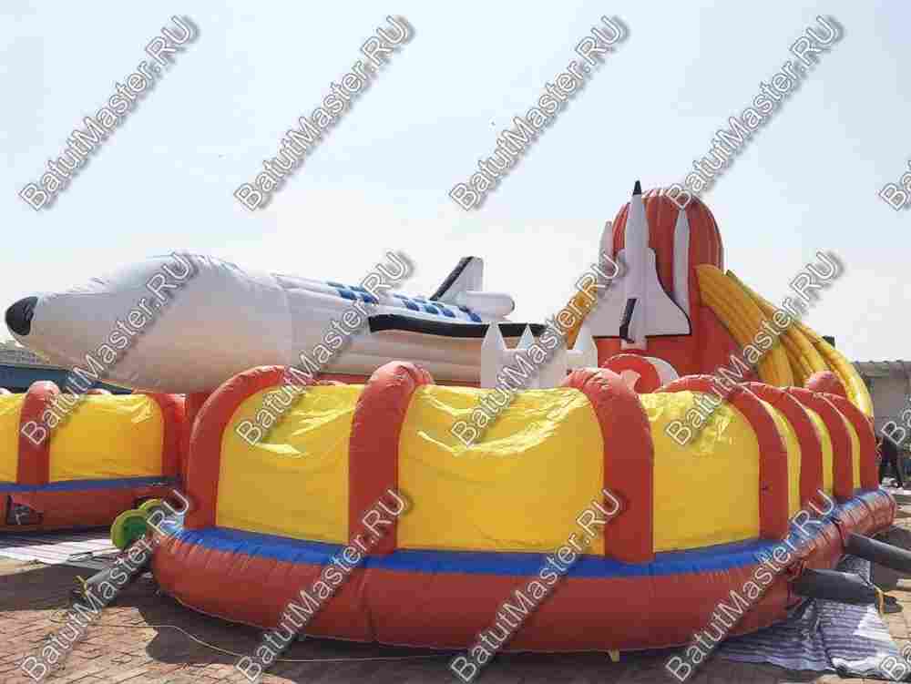 Коммерческий надувной батут "Ракета" 30*20*8 м
