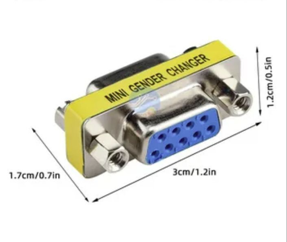 Адаптер VGA DE-15 / HD-15 гнездо-штекер