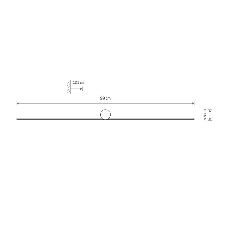 Настенный светильник Nowodvorski Spin Led M Black 10370