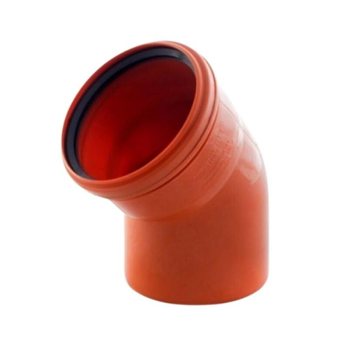 Отвод ПП (полипропилен) для наружной канализации 45гр. Дн 110, РосТурПласт