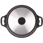 Кастрюля 8л «Granit ultra» (black-gold) со стеклянной крышкой кгбг82а