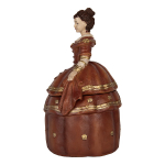 Шкатулка "Дама" красная 19x16x29см