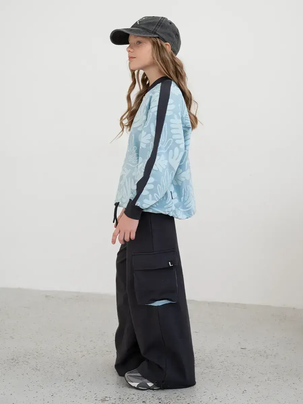 Костюм для девочки на осень, голубой