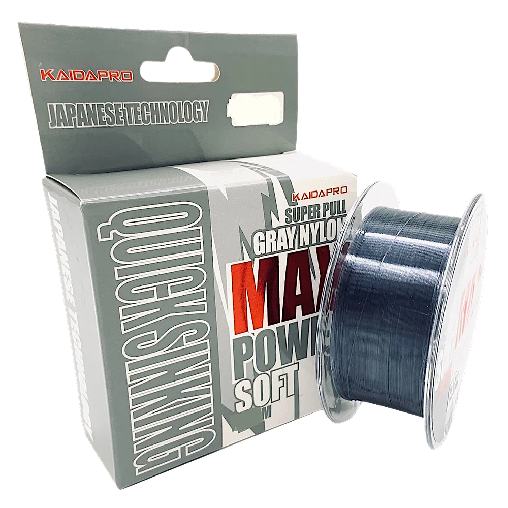 Леска Монофильная KaidaPro MAX Power Soft 200м Gray Nylon NL228 -