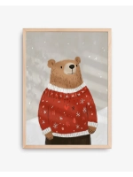 Постер новогодний 30х40 см декор на стену