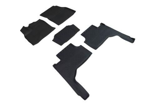 Резиновые коврики с высоким бортом для Toyota Land Cruiser 300 2021-н.в., Seintex.96528