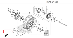 42711-K0F-T01. TIRE, RR. (130/80-12 69J) (VEE)