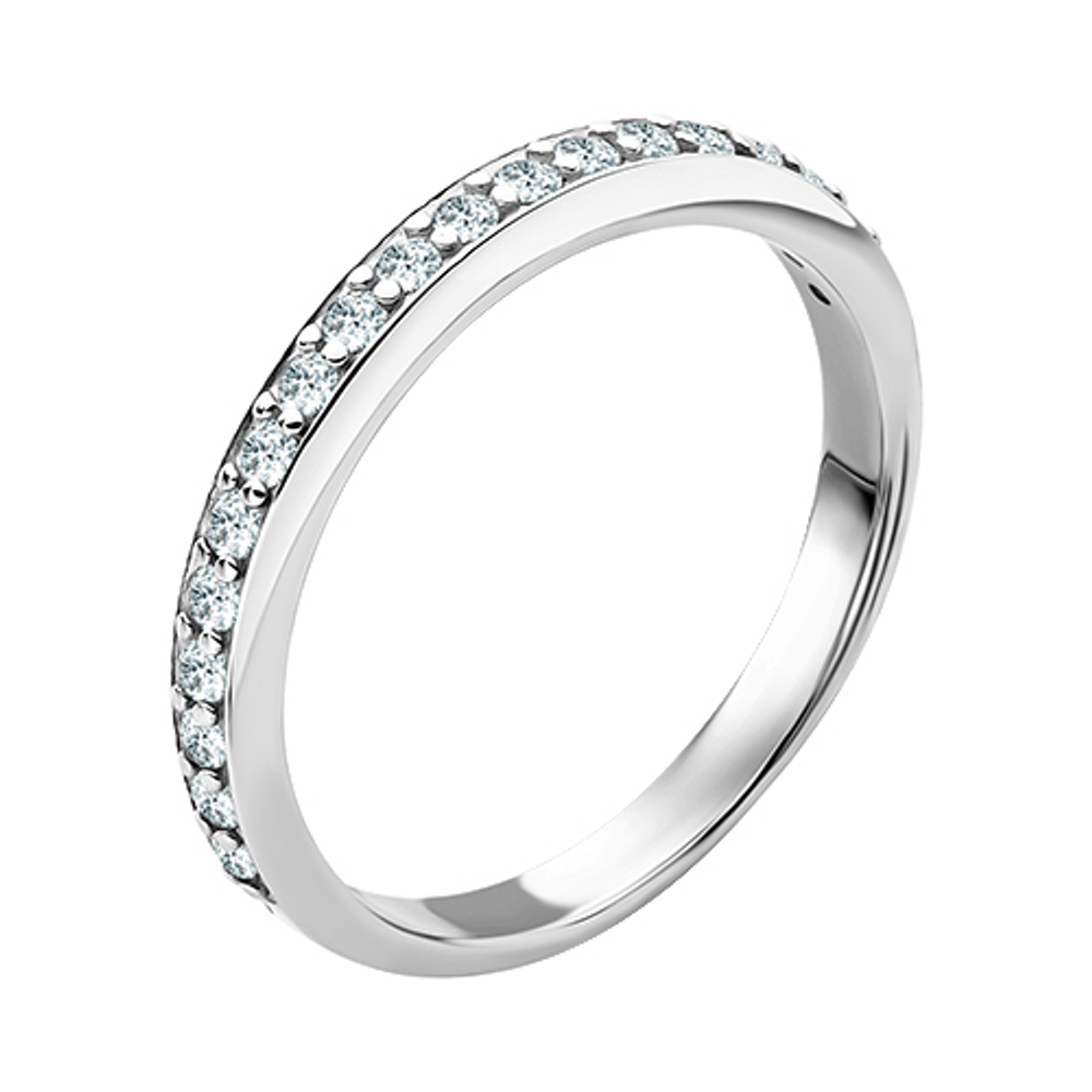 Кольцо из серебра с фианитами