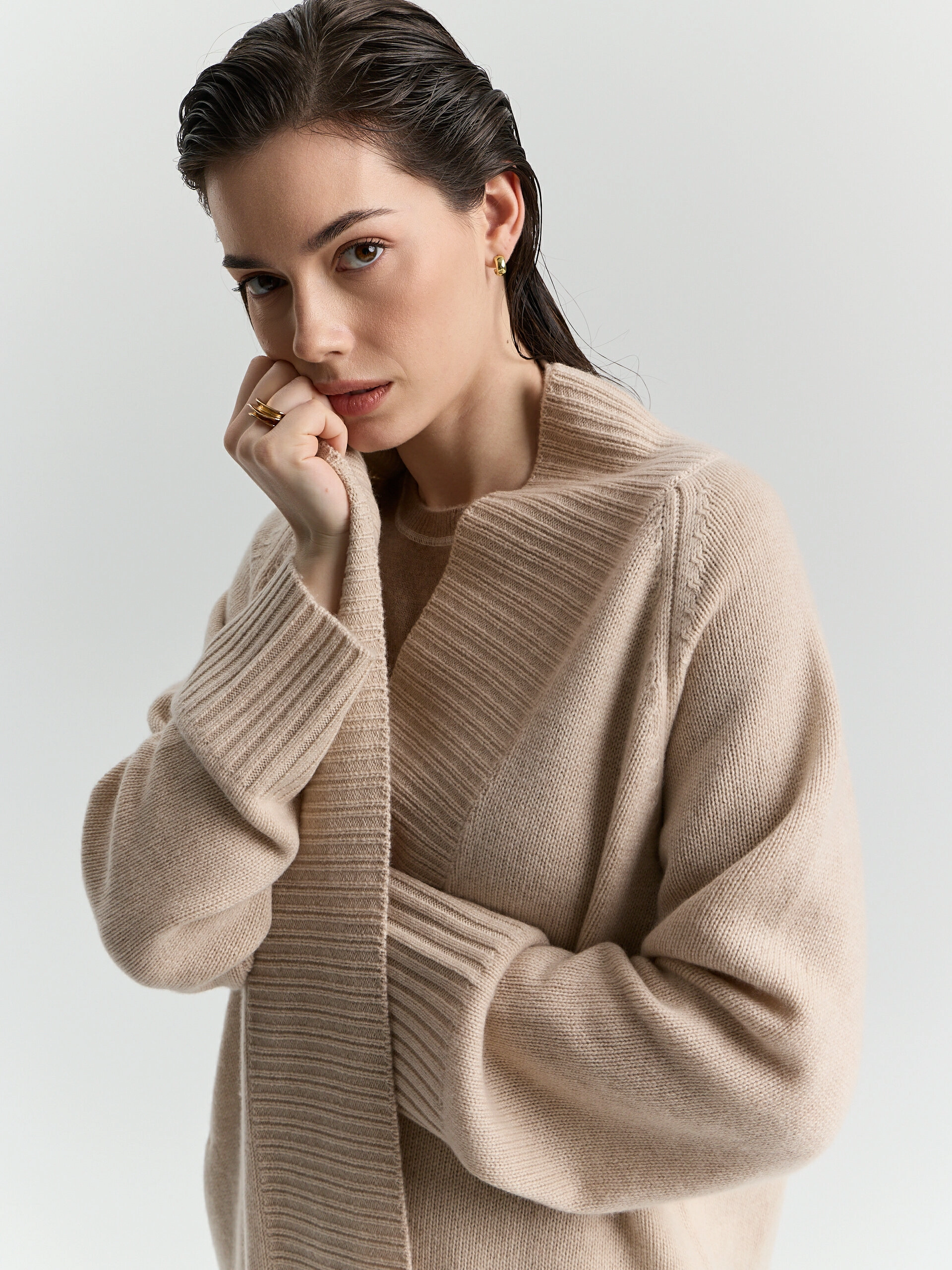 Кашемировый кардиган макси