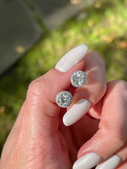 Серьги-гвоздики круглые 8 мм