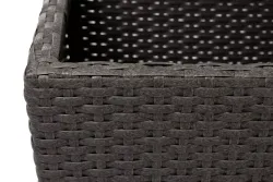"Капучино" кашпо для цветов плетеное из искусственного ротанга, цвет графит