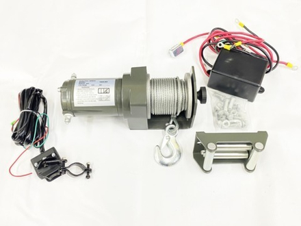 ЛЕБЕДКА ДЛЯ КВАДРОЦИКЛА 4REVO 2000 12V СО СТАЛЬНЫМ ТРОСОМ