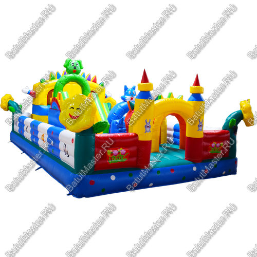 Коммерческий надувной батут "Солнечная поляна", 9*6*5 м