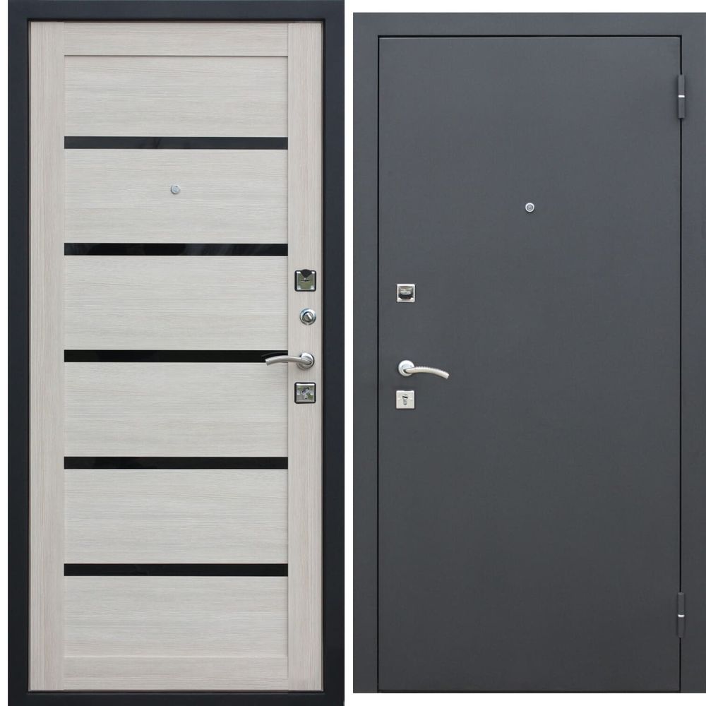 Дверь металлическая Гарда Муар Царга Лиственница мокко