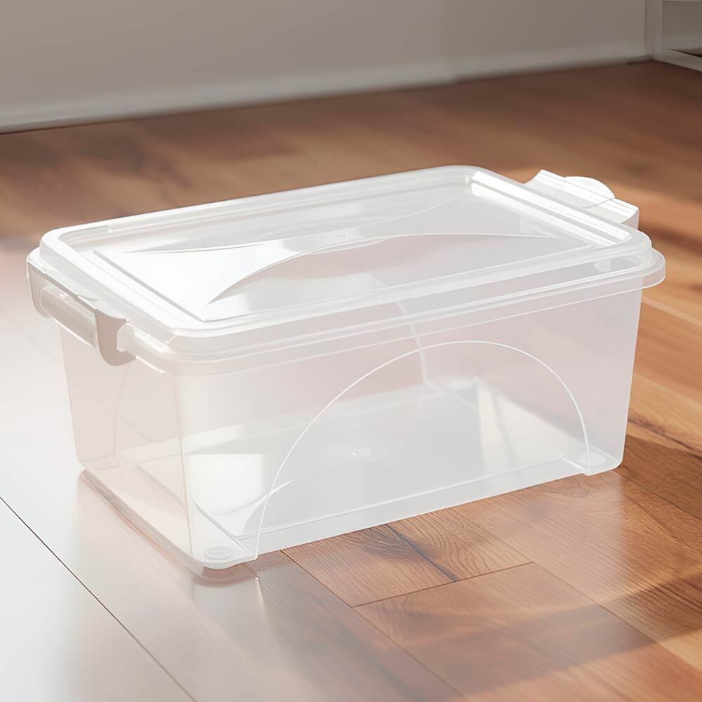 Контейнер 7,5л прямоугольный с ручками, прозрачный