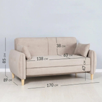 Диван Тога 2 (Арни) Ameli 11 велюр пепельно серый  Мебельный рай