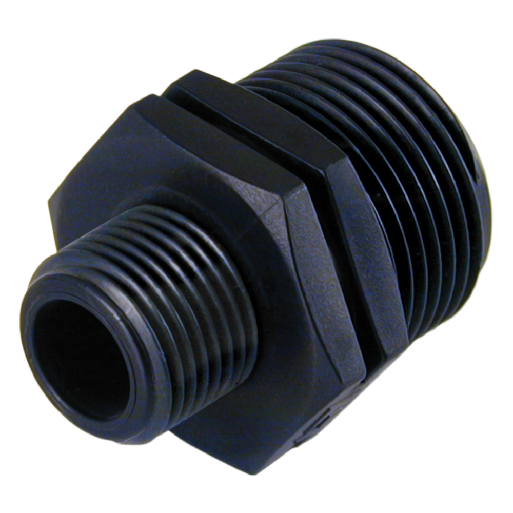 Ниппель переходной пластиковый с 1" на 3/4"