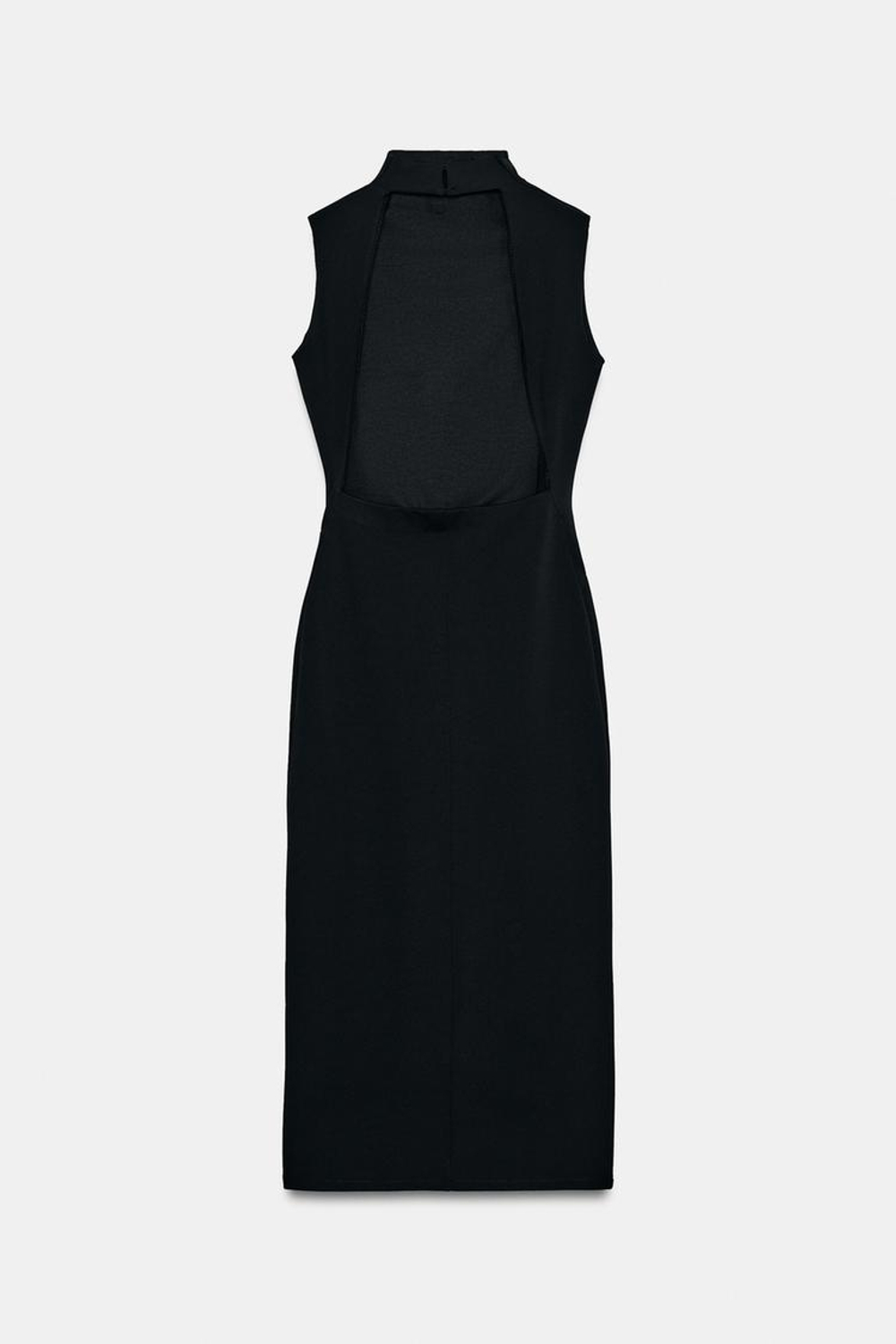 ZARA ПЛАТЬЕ С ОТКРЫТОЙ СПИНОЙ, ЧЕРНЫЙ