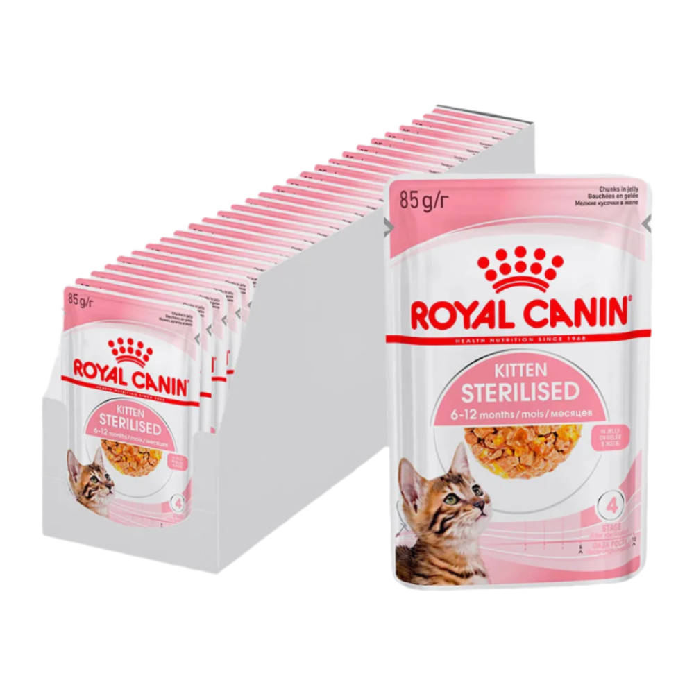 Royal Canin корм консервированный для котят кусочки в желе стерилизованные