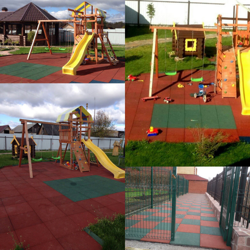 Резиновая плитка плитка 500x500 (10 мм)