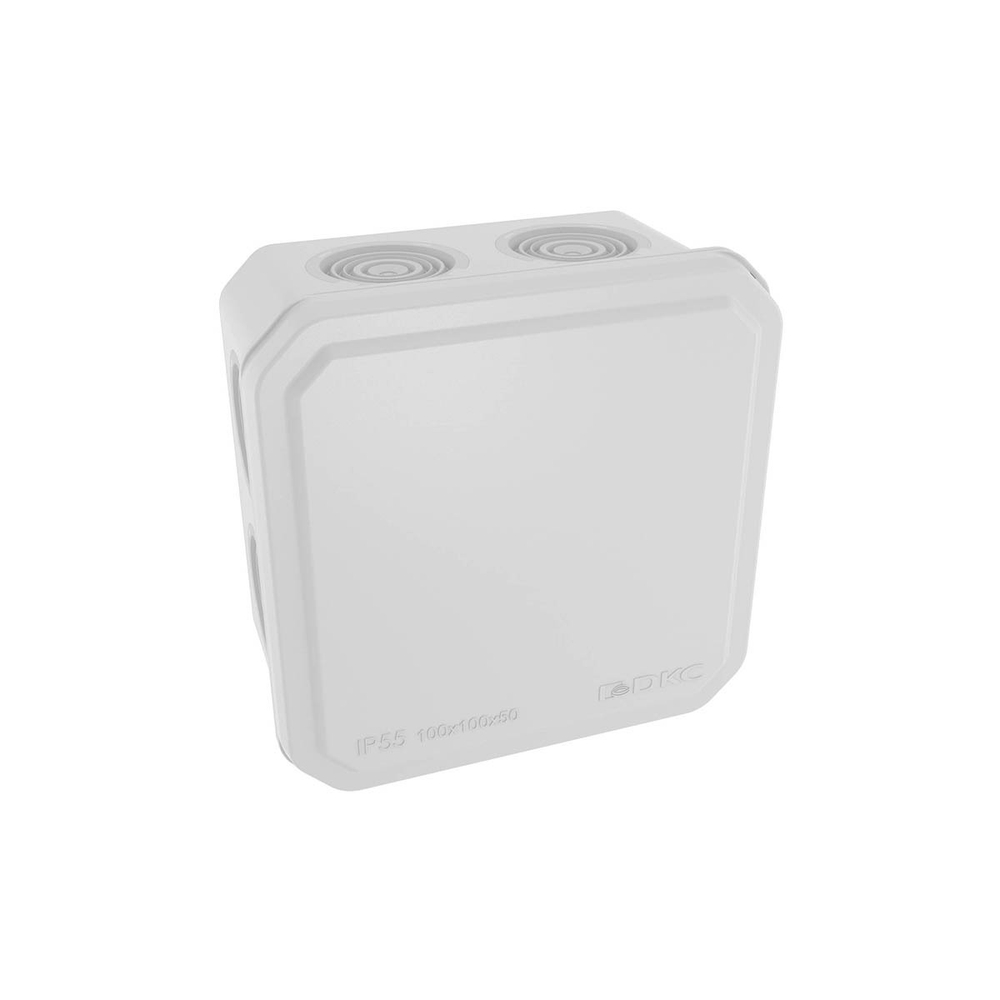 53800 коробка ответвительная с 8+2 кабельными вводами 100х100х50 DKC