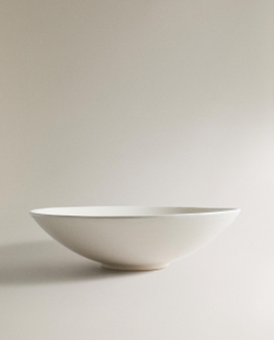 Zara Home блюдо сервировочное из фаянса, цвет кремовый, 43 см