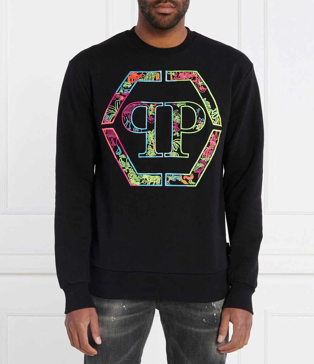 Худи Embroidered LS Philipp Plein - черный(MJO1135 PJO002N)