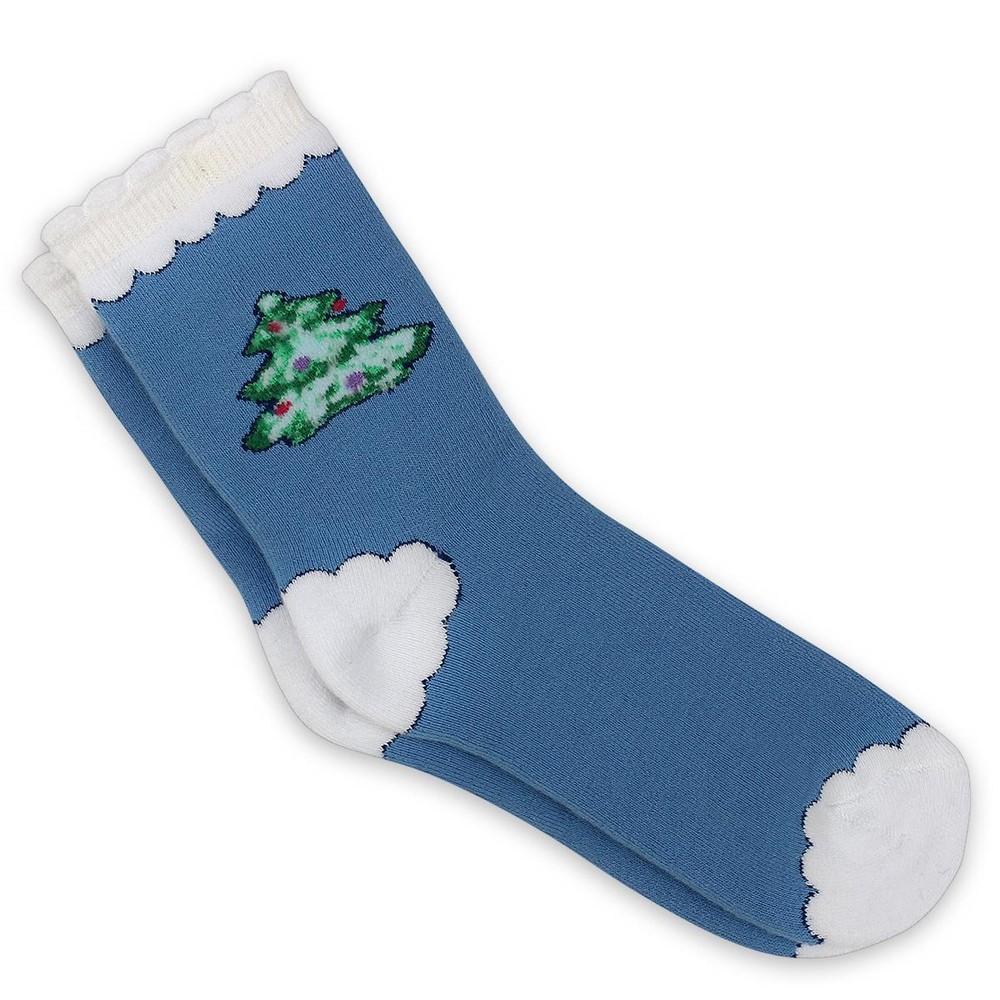 Носки для девочек С183 18р. бирюзовый, 1 шт.