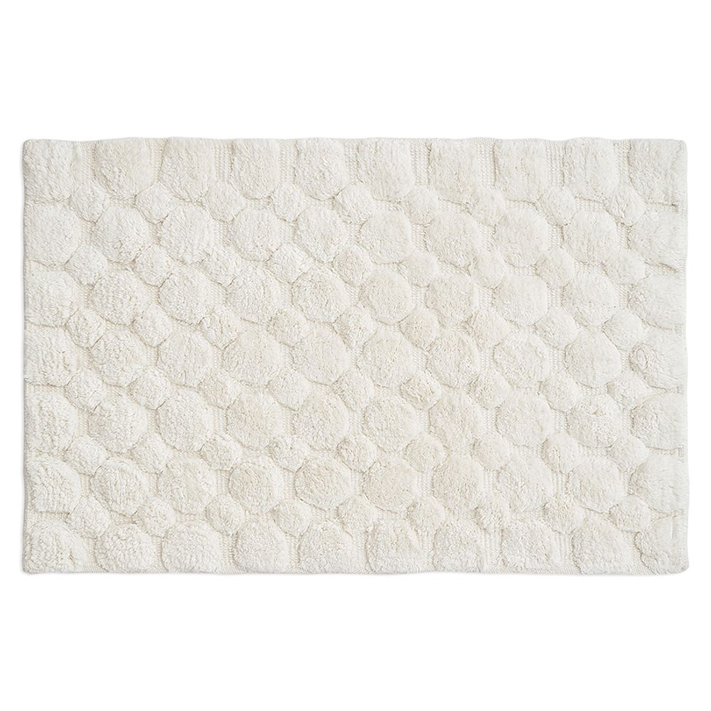 Коврик для ванной Bubbles белого цвета из коллекции Essential, 50х80 см