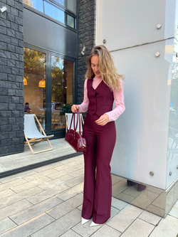 Брюки Элеганс винный