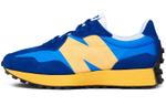 New Balance NB 327 comfortable trendy fabric shock absorption, wear-resistant, breathable, low-cut casual running shoes for men and women with the same blue