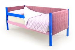 Детская кровать-тахта мягкая с бортиком Бельмарко Svogen синий-лаванда