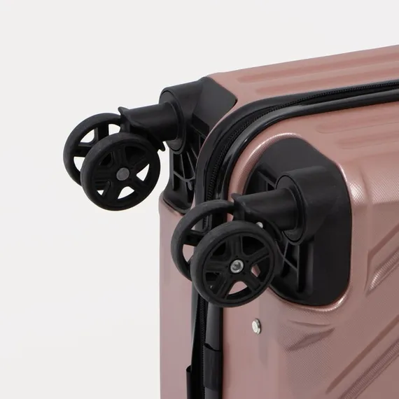 Чемодан маленький 20", кодовый замок, цвет розовое золото