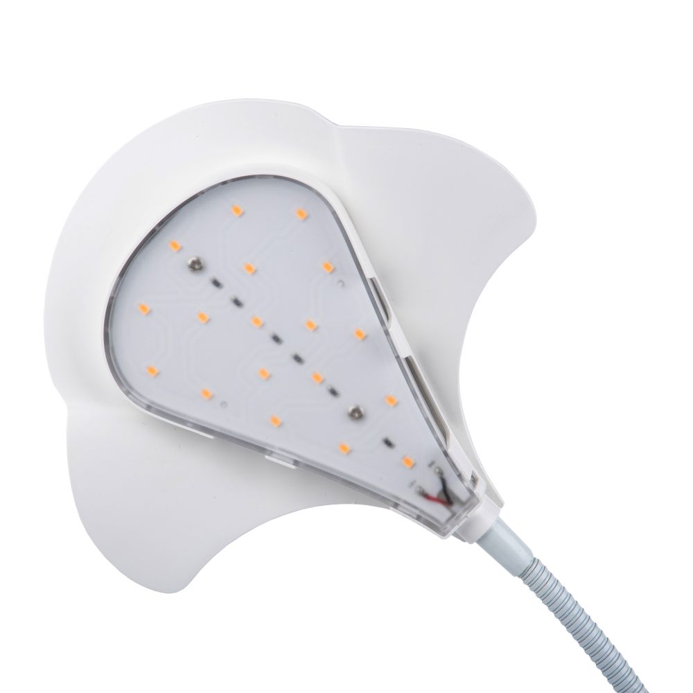 ULT-P35M-15W-SPLE-TM IP40 WHITE LEAF Светильник для растений светодиодный с таймером. на прищепке. Спектр для фотосинтеза. TM Uniel