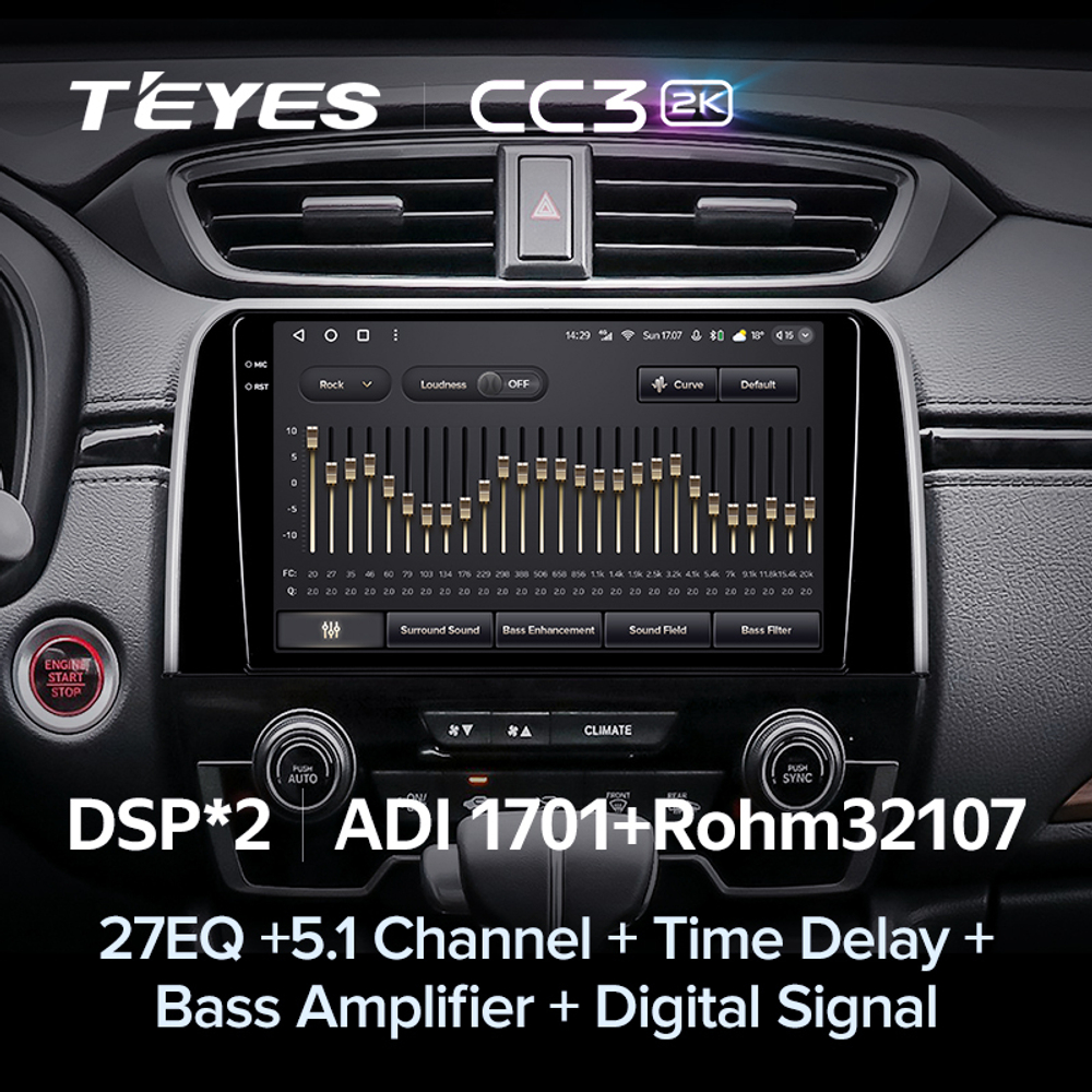 Teyes CC3 2K 9"для Honda CR-V 5 2016-2018
