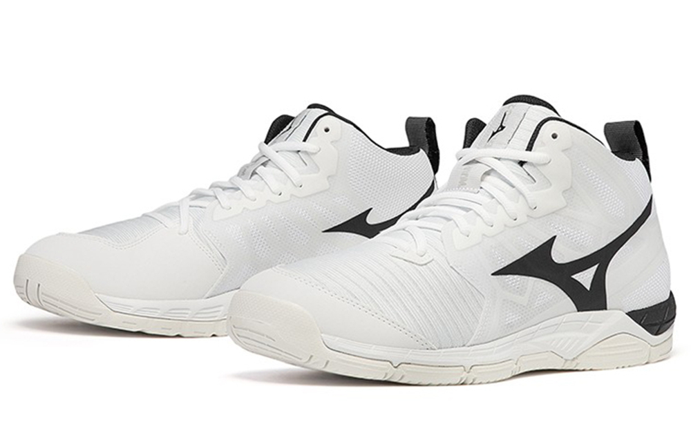 Mizuno Wave Super Sonic 2 Mid "White Black"