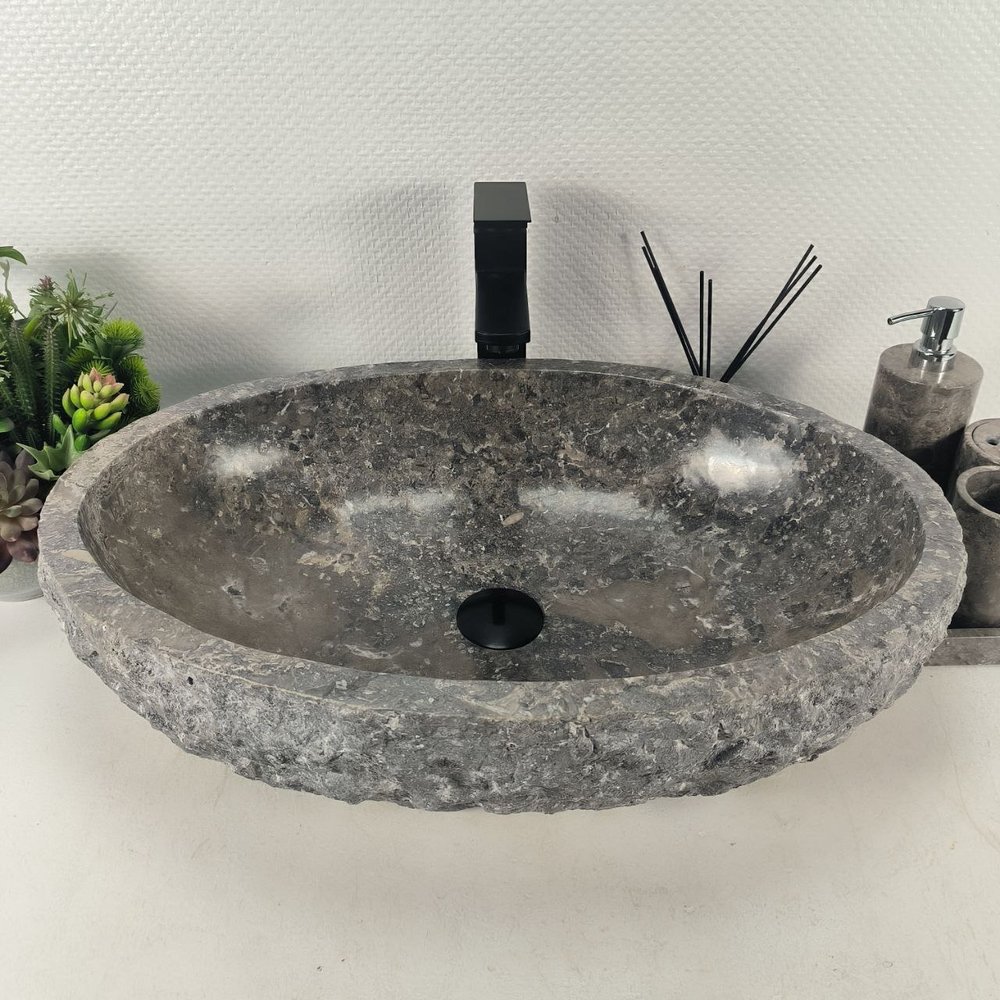 Раковина из мрамора Erozy Grey EM-64677 61*41*16 0189