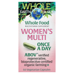 Natural Factors, Whole Earth & Sea®, мультивитамины для женщин, 60 вегетарианских капсул