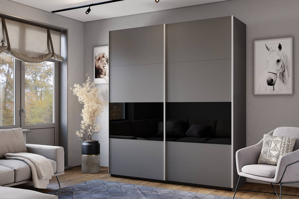 Шкаф-купе ШКК-10 Харви, Графит