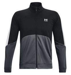 Мужская теннисная кофта Under Armour Tricot Jacket - black/pitch gray