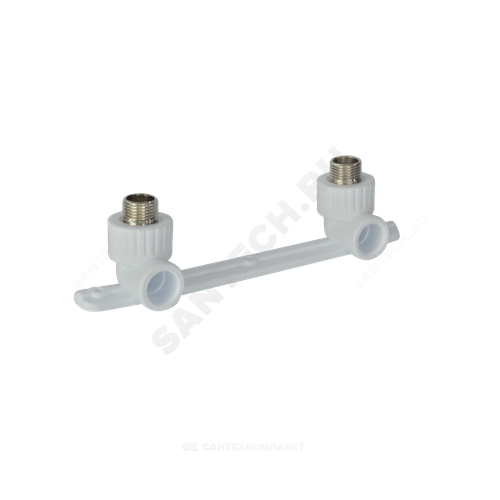 Планка PP-R монтажная белая Дн 25х1/2" Ру25 НР под смеситель с водорозетками RTP (РосТурПласт) 10704