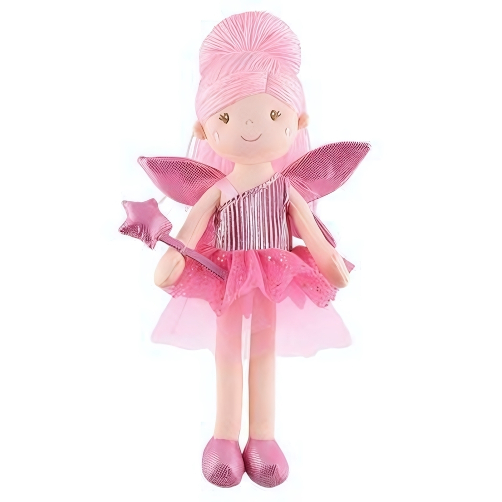 Мягкая игрушка "Кукла Феечка Эмма в Розовом Платье" 38см (Maxitoys)